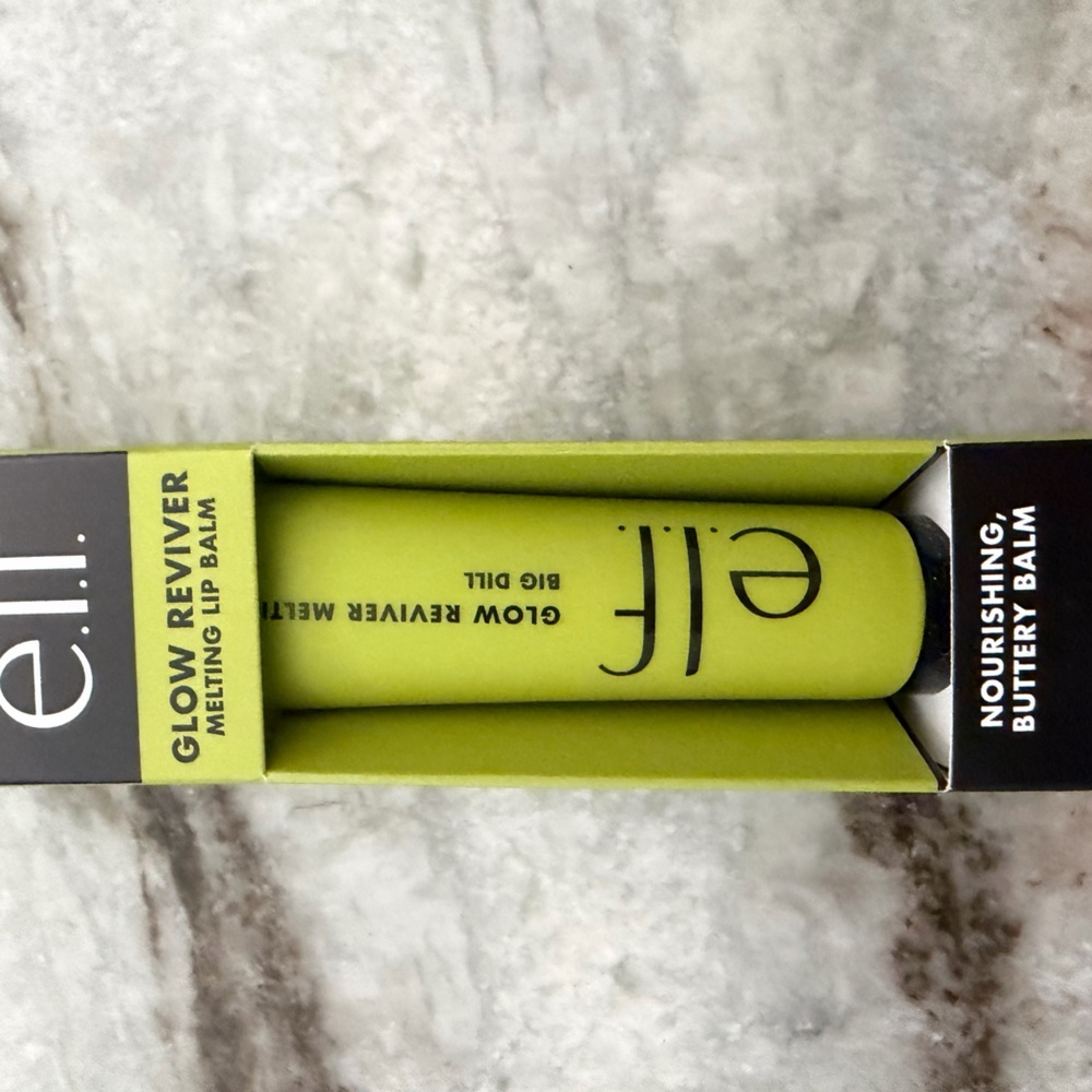 ELF Glow Reviver Melting Lip Balm - Vibrant Green Pickle!🥒. Price is per each!